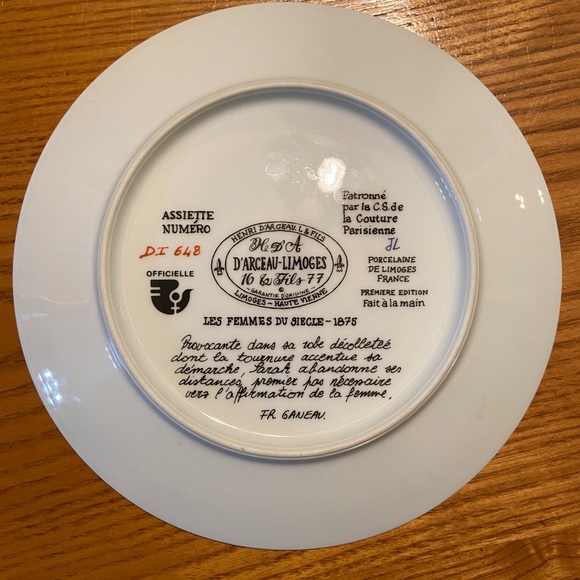 French Women Collector Plates set of 2 FR. GANGAV 1976 France - Picture 4 of 8